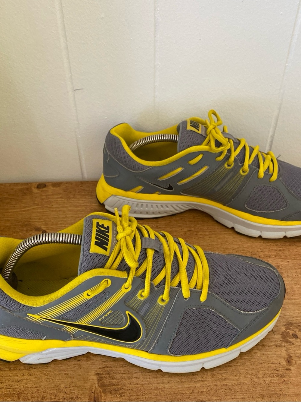 Nike Men’s Gray and Yellow Athletic Running Shoes